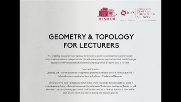 Hyperbolic geometry, Fuchsian groups and moduli spaces (Lecture 2) by Subhojoy Gupta