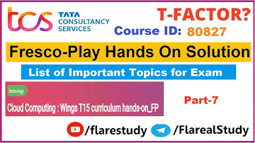 Wings 1 T15 Wings Learning important topics 80827 | part 7 | TCS wings | frescoplay #wings