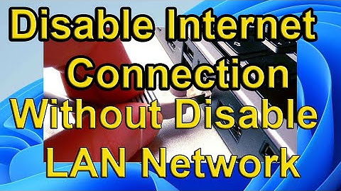 Hoe u de internetverbinding kunt uitschakelen zonder het LAN-netwerk uit te schakelen