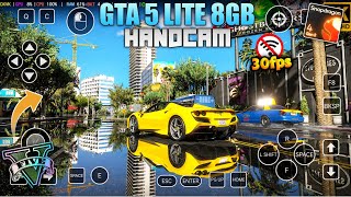 GTA 5 LITE MOBILE📲 HANDCAM ON LOW END DEVICE 6GB RAM♈ WINLATOR LUDASHI 2.9🔥 Snapdragon 4 gen 2.