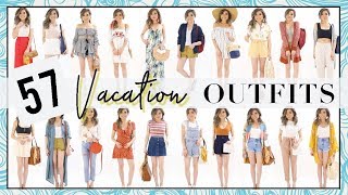 57 SUMMER VACATION Outfit Ideas! | Summer Outfits Fashion Lookbook 2018 | Miss Louie