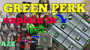 how to use green perk in cod mobile | A2Z explain in hindi