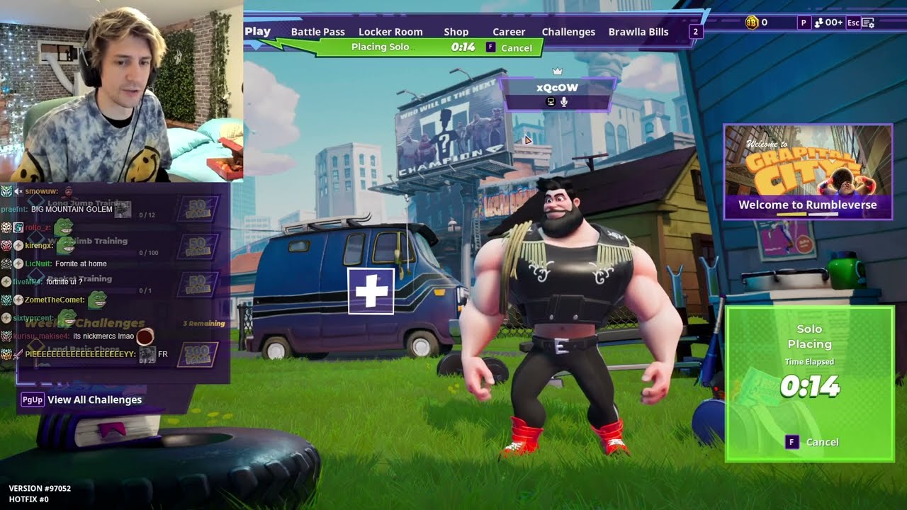 xQc Plays Scuffed Fortnite | RUMBLEVERSE