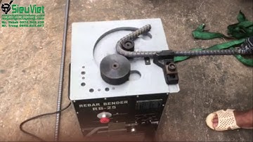 Test máy uốn sắt cũ phi 25 Hàn Quốc, Máy chạy êm và điều chỉnh góc uốn dễ dàng