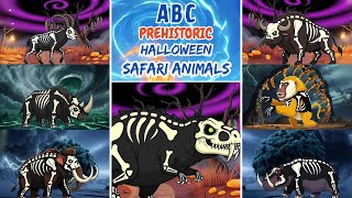 ABC Prehistoric Safari Skeleton Animal Song | Halloween Song | Nursery Rhymes