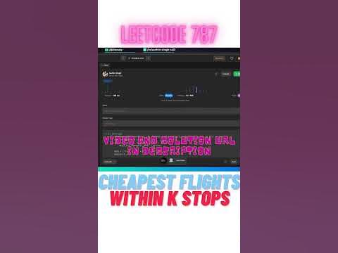 787. Cheapest Flights within K Stops #python #leetcode #coding - YouTube