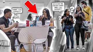INVADING PEOPLE'S SPACE IN PUBLIC (HIS GIRLFRIEND POPPED UP)!!!