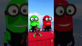 GTA 5 Funny Ragdoll Spiderman vs Blue Minion Epic Episode #