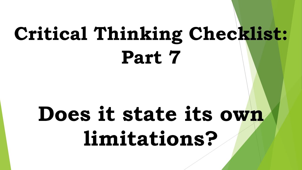 critical thinking limitations