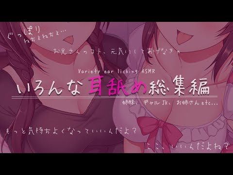 【耳舐めASMR】色んな耳舐めボイス総集編/ear lickingCV:乙倉ゅい、箱河ノア、ニャルぽむぽむ、輝月さくら、陽向葵ゅか、思ちぽ、砂糖しお、野上菜月、逢坂成美、柚木つばめ