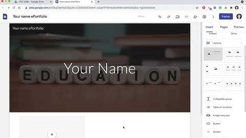 Create a teaching eportfolio (digital portfolio) with Google Sites