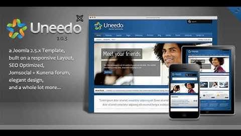 Preview Uneedo - Responsive JomSocial Ready Joomla Templat