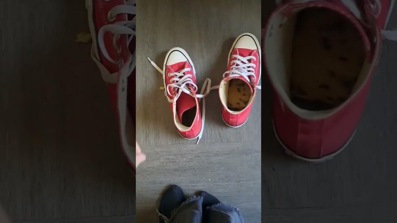 Red Converse inshoe bread crush 