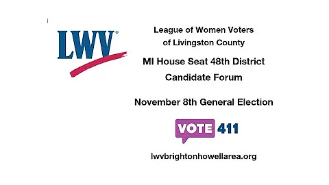 LWV Candidate Forums:  State House Rep 48thDistrict