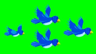 Bird Stampede Green Screen Cartoon Animal Stampede Green Screen Bird