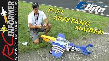 E-Flite P-51D Mustang 1.5m Checkout Flight By: RCINFORMER