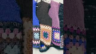 #shorts #モチーフベスト　#ハンドメイド #knitting #余り糸 #余り糸活用 #手編み #初心者 #handmade #かぎ針 #棒針