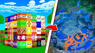 TESTANDO AS 33 NOVAS TNTS QUE DESTRÓI O MUNDO DO MINECRAFT