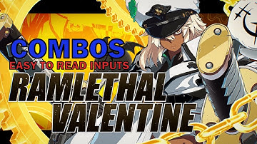[GGST] RAMLETHAL BASIC COMBO - EASY TO READ COMBO INPUTS - GUILTY GEAR STRIVE OPEN BETA - ZEPHELA
