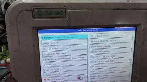 HOW TO SAVE PARAMETER FILE IN DAHAO