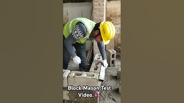 Block Mason Skill Test Video.#construction #block #mason #skills #video ✅