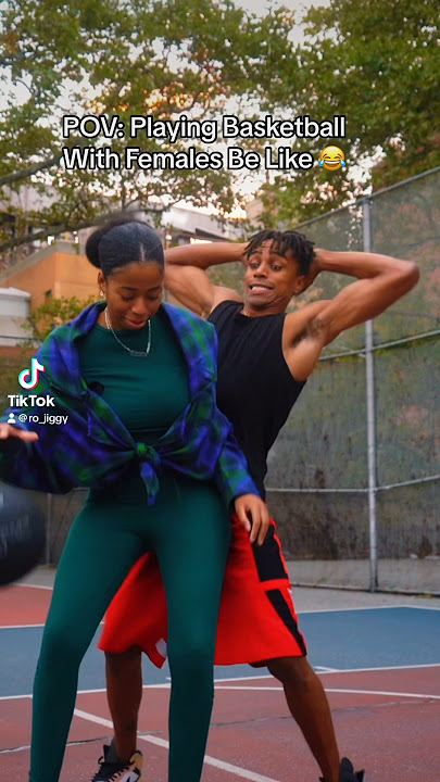 POV: playing basketball with females😂😂😂 #fyp #basketball #gyat