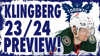 Maple Leafs 2023/2024 Player Preview John Klingberg!