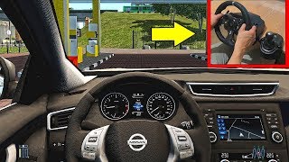 Nissan Qashqai Steering Wheel + Shifter Gameplay | City Car Driving simulator  | Racer V8 screenshot 5
