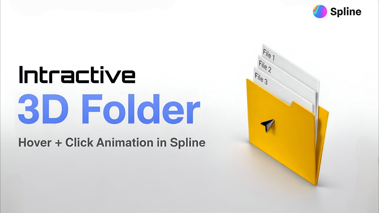 I Made an Interactive 3D Folder in Spline (Hover + Click Animation)
