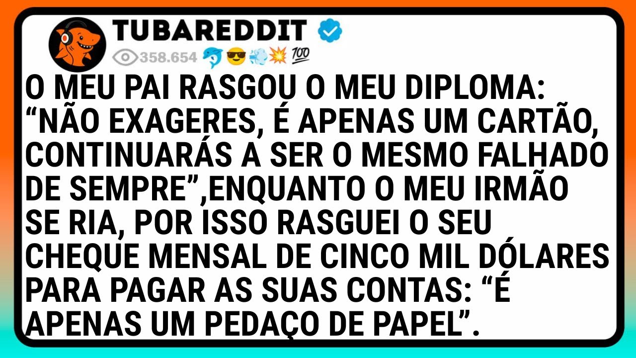 O Meu Pai Rasgou O Meu Diploma: “Não Exageres, É Apenas Um Cartão, Continuarás A Ser O Mesmo..