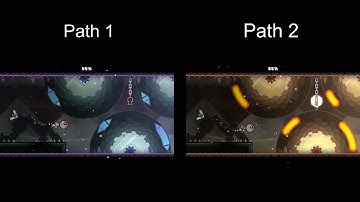 Monolithos by JonathanGD: 2 Paths Side-by-Side Comparison | Geometry Dash