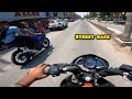 Street race with ns200 and r15 v4  way to janjgir champa