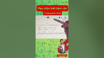 Mẹo nhận biết tiệm cận từ bảng biến thiên #thaytruonggiang #toanthaygiang #toan12thaygiang
