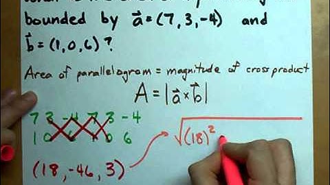 Area of a Parallelogram from Two Vectors