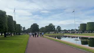 Taps at the American cemetery at Omaha beach. Normandy France. 