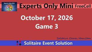 Experts Only Mini Game #3 | October 17, 2026 Event | FreeCell screenshot 3