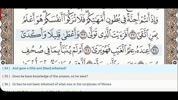 53 - Surah An Najm - Maher Al Muaiqly - Quran Recitation, Arabic Text, English Translation