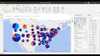 Creating Pie Charts inside a Map in Power BI