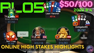 Online High Stakes PLO5 Cash Game  Highlights ♠️ $50/100  | 2023 #4