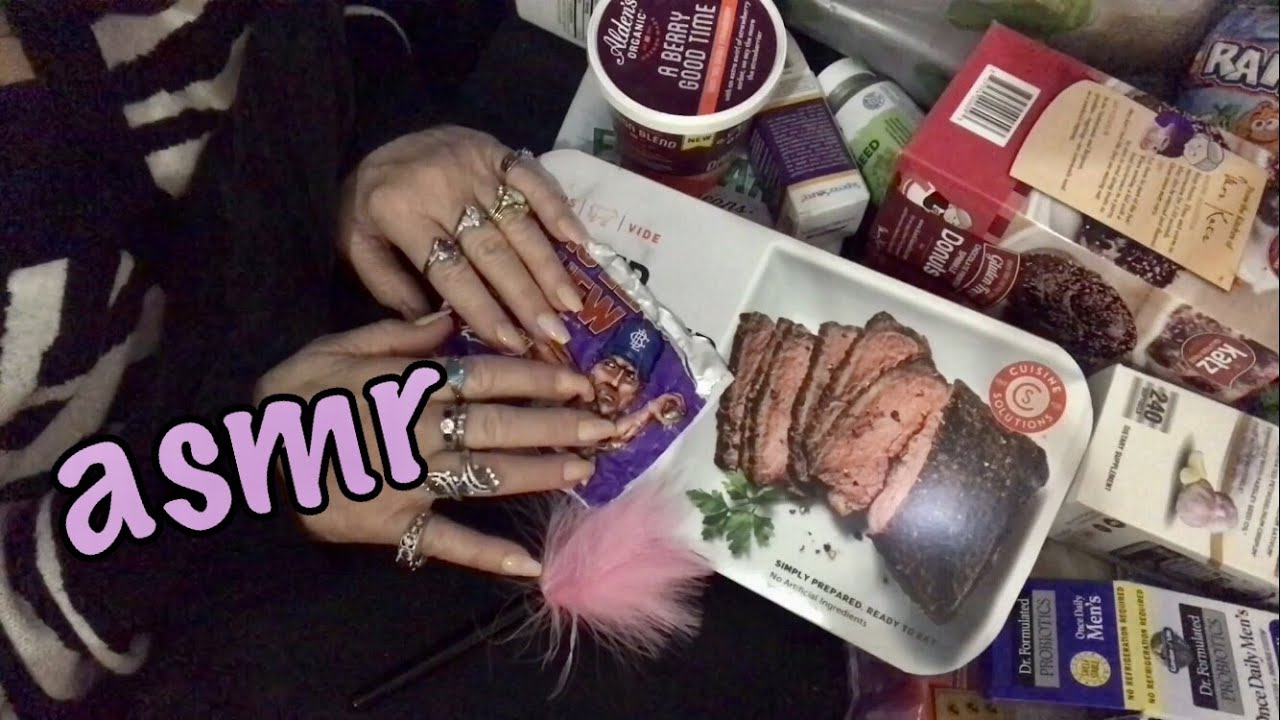 Feathering thru My Empties, chewing grape bubblegum ASMR