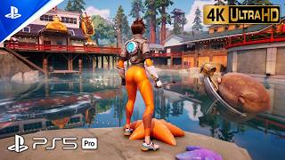 Fortnite (PS5 PRO) Gameplay 4K 60FPS | Skin Tracer Overwatch