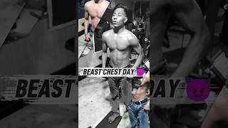 BEAST CHEST DAY 💣 Flat Bench Press Power 😈 #shorts