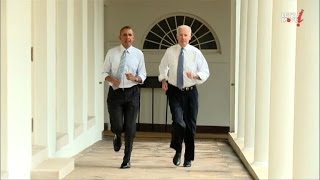 Obama et Biden bougent leurs corps pour Michelle Obama