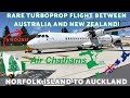 Reviewing australia and new zealands only intl turboprop flight air chathams atr 72500 nlkakl
