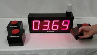 DC-40T-DN-W-ANDON (Countdown Timer with 3 Wireless Reset and Start Buttons)