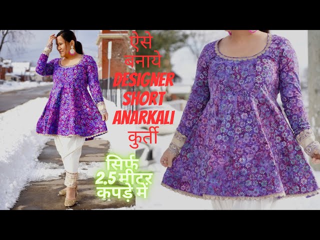 Rayon Short Anarkali Kurti with Sharara | Ethnic Dress for Women