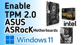 How to Enable TPM 2.0 in ASUS and ASRocK Motherboard (intel) bangla কীভাবে TPM চালু করতে হয়