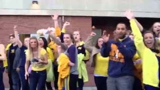 Line at the U of M Crisler Center
