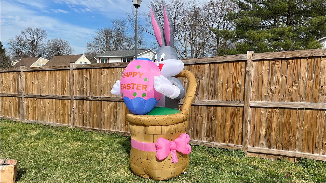 Gemmy 2004 8ft Tall Easter Inflatable Bugs Bunny Prototype