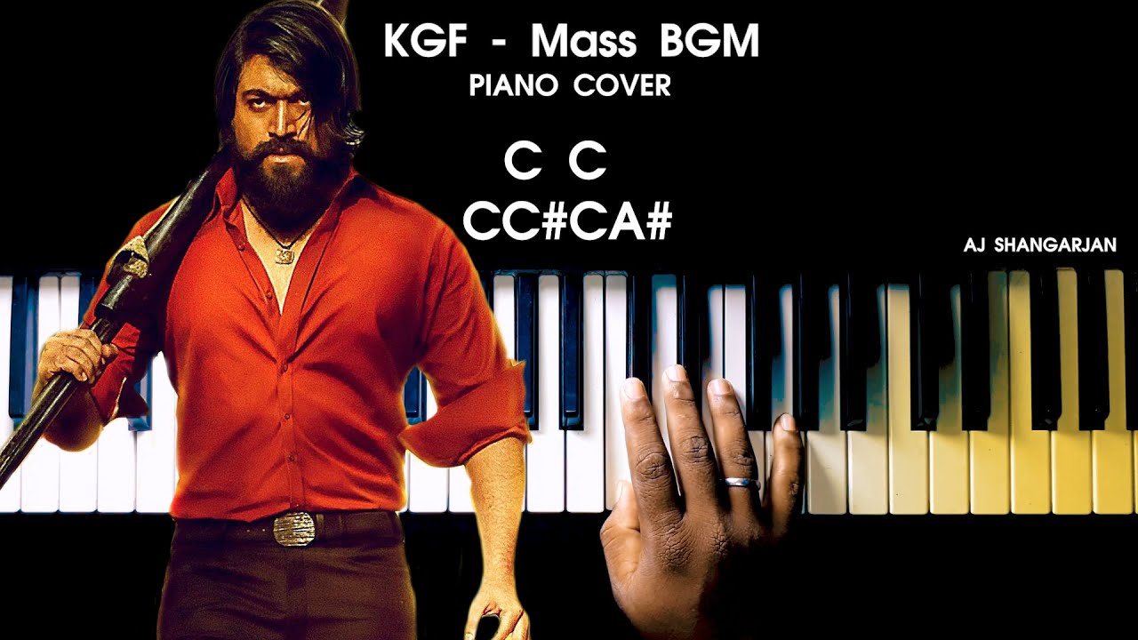 KGF - Mass BGM Piano Cover with NOTES | AJ Shangarjan | AJS - YouTube